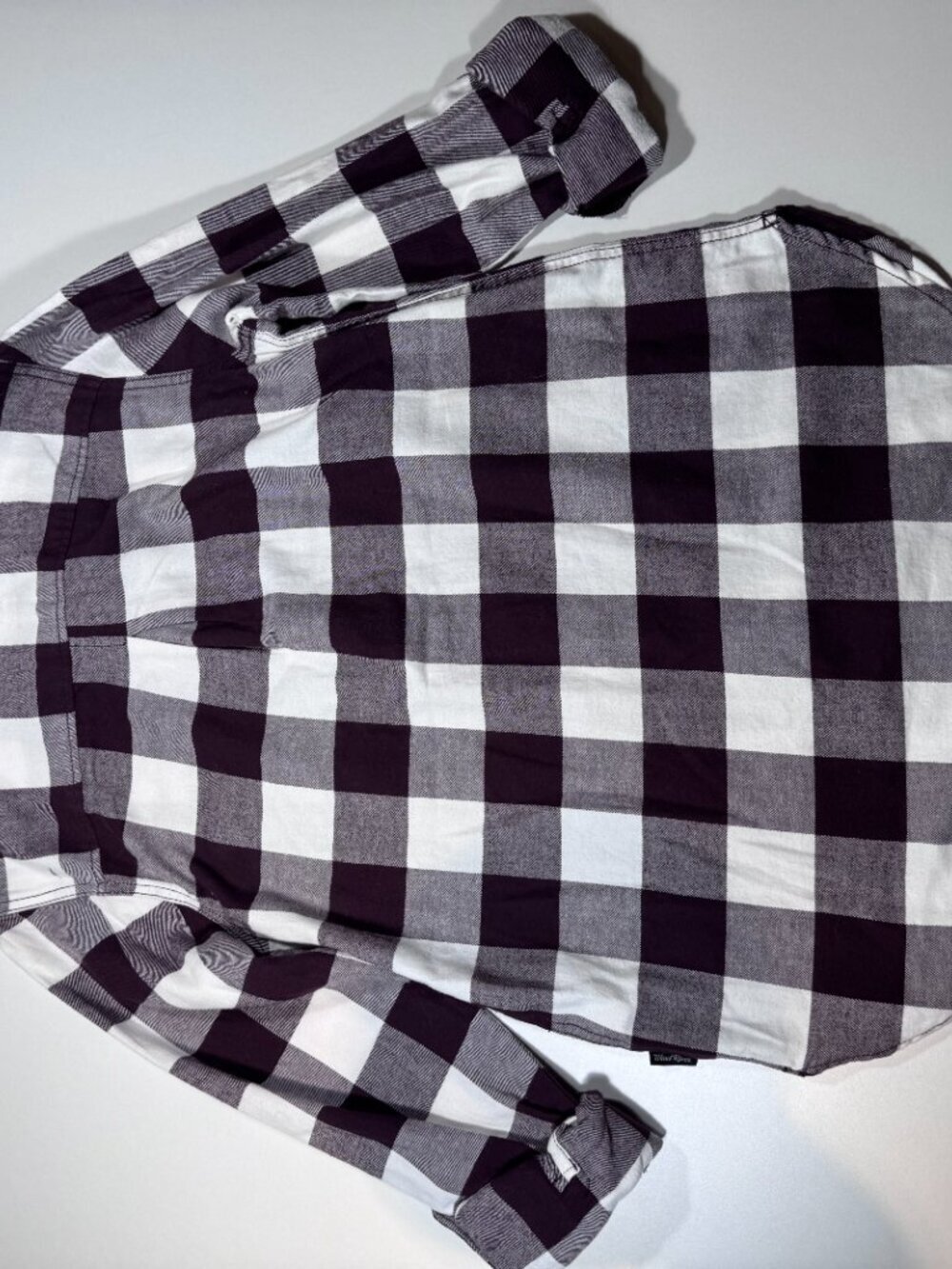 Wind River Burgundy Buffalo Plaid Button-Up Flannel Shirt NWT Small - Picture 11 of 14